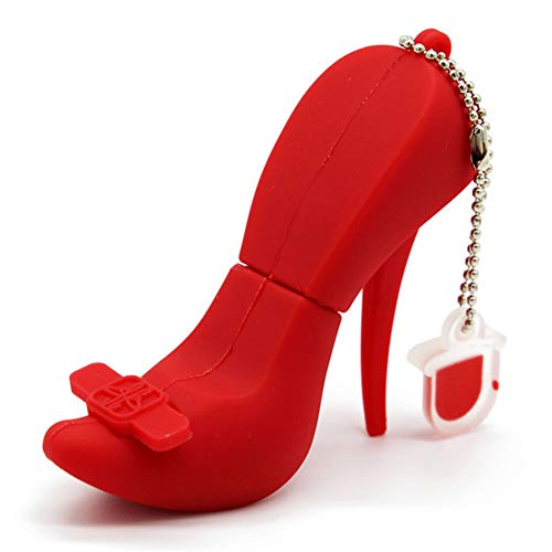Kreative High Heels USB Stick USB Stick Stick USB Stick Weihnachten/Geburtstagsgeschenk für Schule, Büro,Rot,64GB