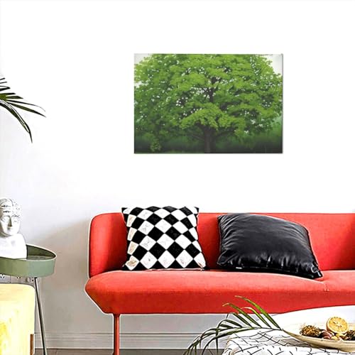 Toile murale arbre vert pour illuminer la décoration de votre cuisine