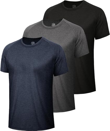 BOOJO 3er Pack Sport Tshirts Herren Schnelltrocknend Shirt Kurzarm Sportshirt Gym Funktionsshirt Männer für Fitness Trainings BOOJO 3er Pack Sport Tshirts Herren Schnelltrocknend Shirt Kurzarm Sportshirt Gym Funktionsshirt Männer für Fitness Trainings