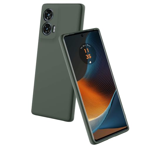 Image of Back Cover for Motorola Moto G96 5G / Edge 50 Fusion 5G | Full Camera Protection | Premium Liquid Silicon Case | Flexible Bumper Case for Motorola Moto G96 5G / Edge 50 Fusion 5G (Green)