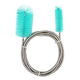MiOYOOW Flexible Abflussbürste Doppelendige Schlauchbürste Nylon Elastic Bent Pipe Reinigungsbürste Rohr Spiralbürste für Aquarium Home Kitchen Waschwerkzeug