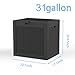 EasyUp 31 Gallon Resin Deck Box Waterproof, UV Resistant Outdoor Storage Box for Delivery, Patio, Garden,and Porch,Rattan Black