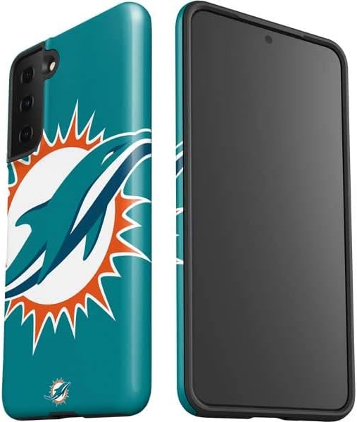 Skinit Pro Phone Case Compatible with Galaxy S21 FE - Officially Licensed NFL Miami Dolphins Large Logo Design