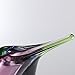 Luxury Lane Hand Blown Multicolor Sommerso Teardrop Art Glass Vase with Angled...