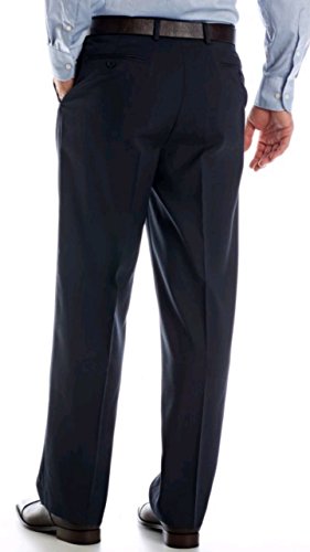 IZOD Men's Classic Fit Suit Separates Tic Pants, Navy (42WX32L)2