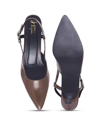 Image of JM LOOKS Elegant Pointed Toe Slingback Kitten Heels Fashionable Sandals for Modern Women