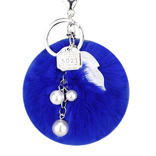 Shining crown Silber Blatt Muster Schlüsselanhänger Damen Schlüsselanhänger mit Perle, Handtasche Anhänger Auto Anhänger Weihnachten Geburtstagsgeschenk Cover