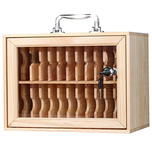Caja de almacenamiento para teléfono móvil con asa y organizador portátil de plástico