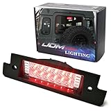 iJDMTOY High Mount 3rd Brake LED Light Assembly Compatible With Land Rover 94-04 Discovery & 97-06 Defender 90/100, Powered by 12 Red LED Emitters w/ Chrome Finish