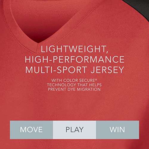 Augusta Sportswear Girls' 1523, Red/Black, Large #TOP3