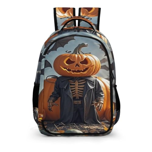 Mochila para portátil de Halloween cómoda para evitar dolores de espalda en trayectos largos 6