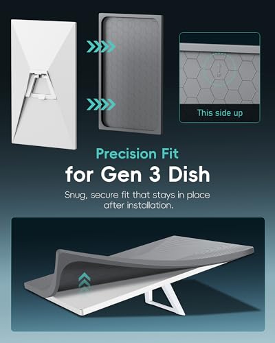 Image of Starlink Gen 3 Protective Cover, Silicone Protector Case with Flow-Line & Heat-Dissipating Hex Design, Waterproof Impact-Resistant Accessories for RV Roof Boat Outdoor Use