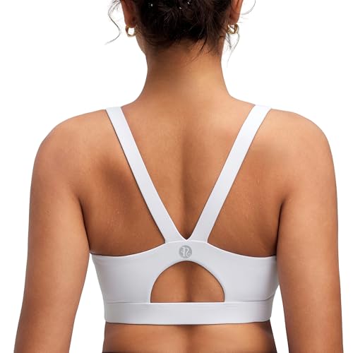 Image of RUNNING GIRL Sports Bras for Women,Light Impact Molded Cup Strap Sports Bra with Sewn in Pads,Best for A-C Cup