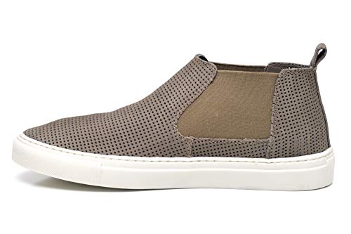 Sapato Casual Cano Alto em Couro Mobi, Fork, Masculino, Grafitte, 40