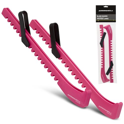 Winnwell Universal Skate Guards - One Size Fits All, Quick-Dry Moisture Release, Easy-to-Use Blade Covers for Ice Hockey & Figure Skating Blades (Pink)