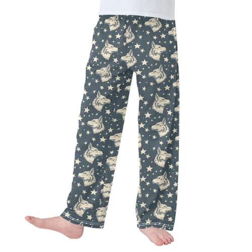 ALAZA Wolf and Stars Pajama Pants Soft Long Sleep Pants Lounge Pajama Bottoms with Pockets2