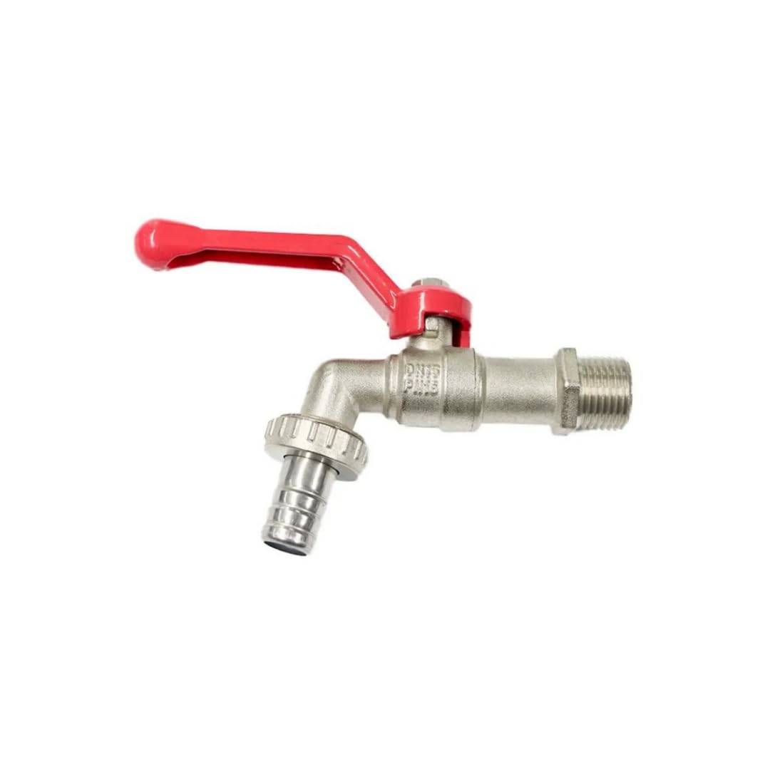 COSSIMO Brass Nozzle Garden Faucet Bib Tap | Forged Construction | 15mm (1/2") Outer Thread Size | 1/2" Slim Hose Nozzle | Shot Blasted Nickel Finish | Durable & Easy to Use (Pack of 1)-image-20