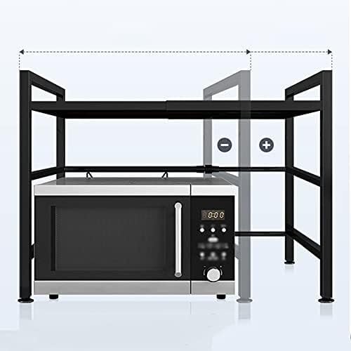 Support de four à micro-ondes extensible 2 niveaux étagère cuisine - 7