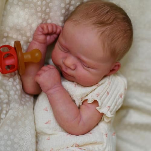 Anano Reborn Baby 46 cm Vollsilikon Lebensecht Silikon Puppen Baby Wie Echt, Reborn Babies Ganzkörper Silikon Puppen Für Erwachsene Sammler, Babies Puppe Echt Mädchen – Bild 3
