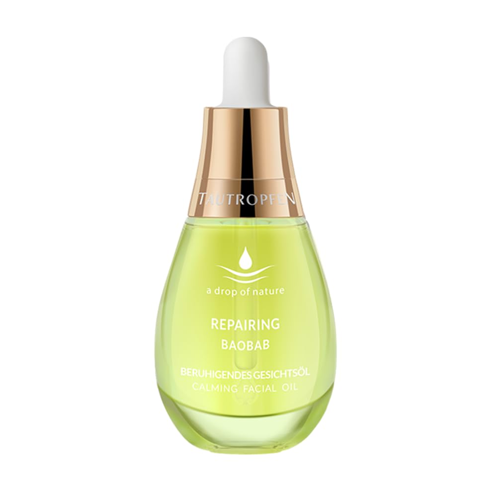TAUTROPFEN Naturkosmetik, Repairing Gesichts-Öl (35 ml) - Beruhigendes Gesichtspflege-Öl für alle Hauttypen - mit Baobab Öl, Johannisbeersam Öl & Bisabolol – Schnelleinziehend