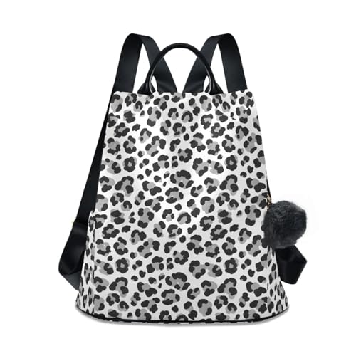 Sac à dos femme fermeture éclair à l'arrière noir et gris anti-vol élégant