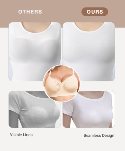 Image of Lover-Beauty Bralettes for Women Wireless Stretch Unlined Everyday Bra