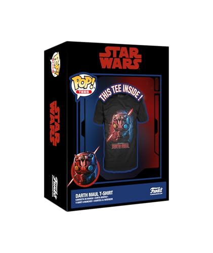 Funko Boxed Tee: Star Wars EP1 - Darth Maul - XL - Star Wars EP1 The Phantom Menace Anniversary - T-Shirt - Vêtements - Idée de à Manches Courtes pour Les Adultes Les Hommes