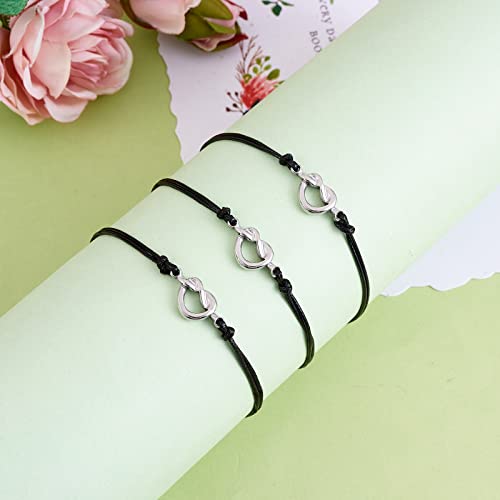 Image of Ornaland 2 /3 /4 /5 Pcs Friendship Bracelet Best Friend Bracelets Bff Matching Heart Bracelet Braided Bracelet Best Friend Friendship Gifts for Women Friends Girls Teen