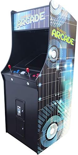 Creative Arcades Full Size Stand-Up Commercial Grade Arcade Machine, 2 Player, 60 Games, 22" LCD Screen, 2 Sanwa Joysticks, Trackball, 2 Stools Included, 3 Year Warranty