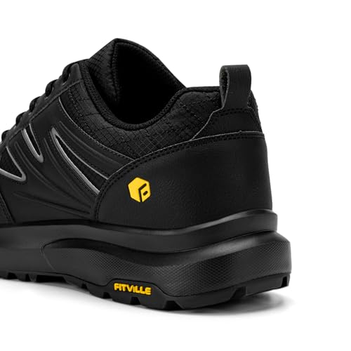 Image of FitVille Mens Wide Hiking Shoes Outdoor Walking Shoes Trekking Trails Sneakers with Slip Resistant