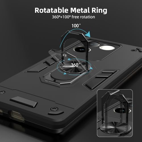Image of NDCOM for Iqoo Z7 Pro 5G Back Cover | Vivo T2 Pro 5G Mobile Back Cover | Vivo T2Pro 5G Back Cover | Premium Protection | Ring Holder Case