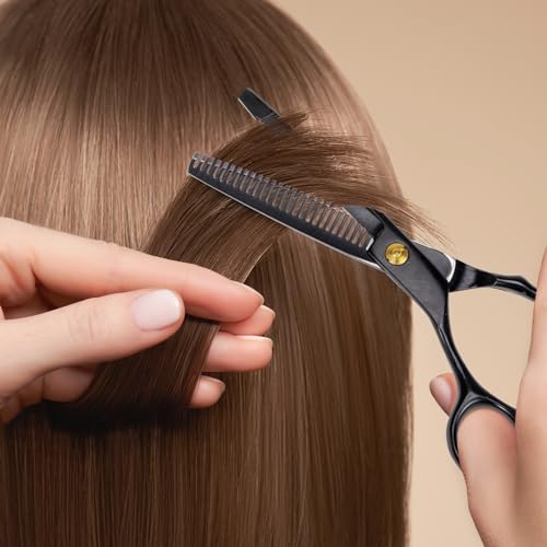 Carehabi Friseurschere Set 6.7 Zoll Haarschneideschere Haarschere Friseurschere mit Friseurumhang für Damen Herren Kinder Haarschne Schere für Familie Friseursalon