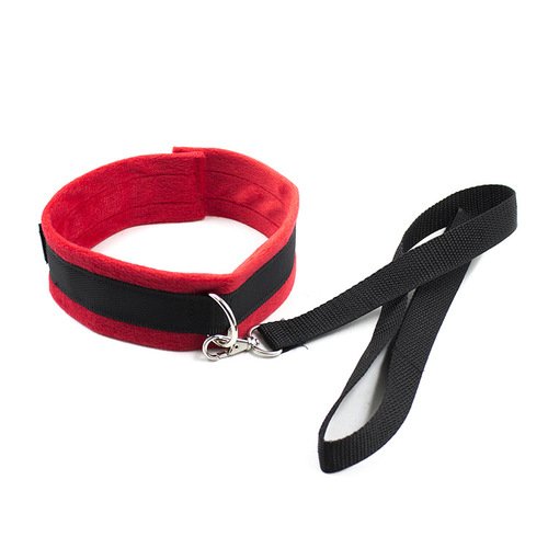9 teiliges SM - Bondageset Rot-Schwarz sehr weich - Fetisch BDSM Bondage Rollenspiel Sex-Spielzeug - SM Paddel- schwarz (Black Single Tail Whip)