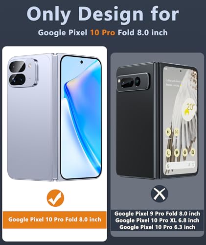 Image of FNTCASE for Google Pixel 10-Pro-Fold Magnetic Case: Translucent Matte Textured Military Grade Drop Protection Cell Phone Cover - Slim Rugged Durable Shockproof Protective Bumper Cases
