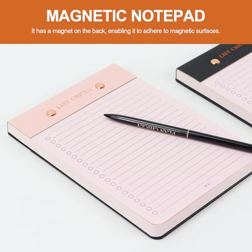 Bloc-notes ligné pour ne plus perdre son stylo grâce à la boucle élastique rose