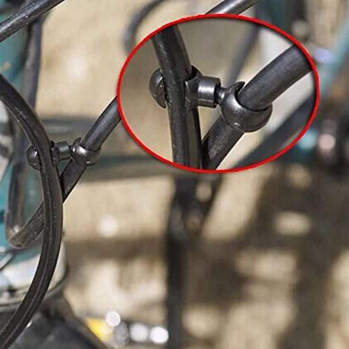 Alomejor 10Pcs Bike Brake Line Buckle Derailleur Shifting Cable Tube Clasp Cross Cable Tidy Clip Guides S Hook(Black) #TOP2