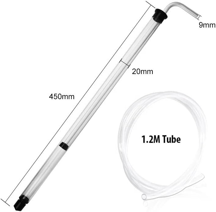Auto Siphon Racking Cane Kit, Beer Wine Transfer Tool with Flexible Tube for Home Brewing