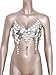 Lpdshaa Women's Sequin Body Chain Top Sparkly Dots Disco Halter Bra Party Rave Crop Tops Silver Medium