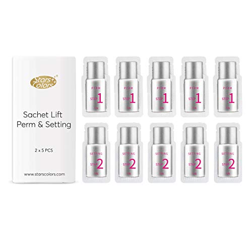 StarsColors Fast Perm Lash Lift Kit Eyelash Perm Kit Perm&Setting Lotion (Quantity: 2 x 5 Packs)