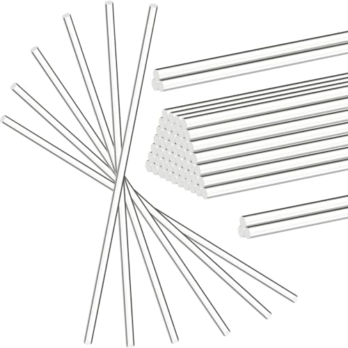 Image of Zopeal 30 Pcs 12 inch Clear Acrylic Dowel Rod for Craft,0.12'' /3mm Diameter