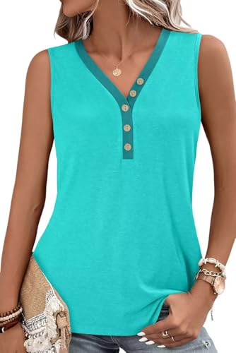 KISSMODA Womens Boho Tops for Summer Sleeveless Tanks Loose Fit Casual Blouse Daily Shirts for Leggings (S-3XL)