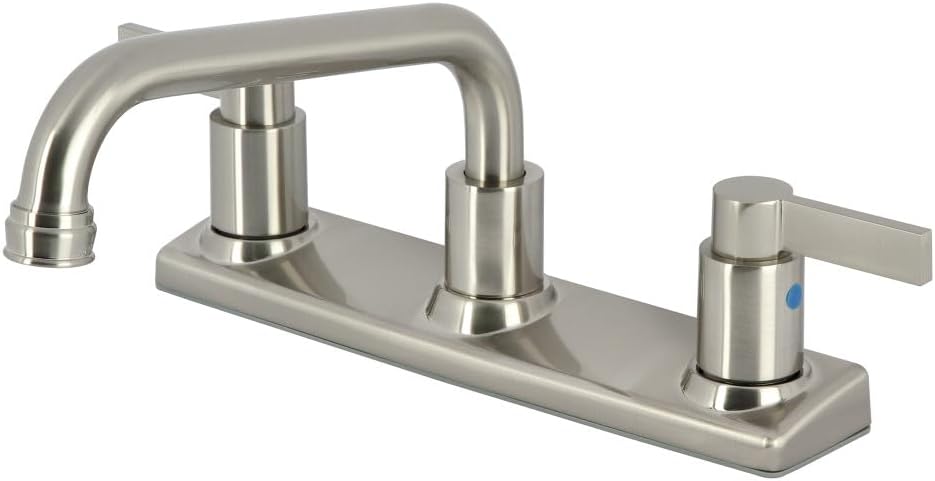 Kingston Brass FB2138NDL NuvoFusion 8-Inch Centerset Kitchen Faucet, Brushed Nickel