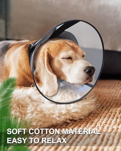 Soft Recovery Dog Cone Collar for After Surgery,Comfy Pet Cones With Adjustable Buckle,360°Protection to Prevent Wound Licking & Biting(Grey - Image 4