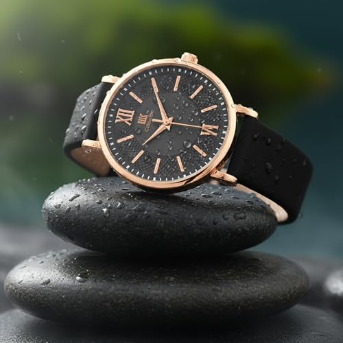 Image of IIK COLLECTION Watches for Women Round Dial |Analogue Quartz Movemnet Ladies Watch|Long Battery Life|Leather Bracelet Strap|Buckle Lock Clasp Safety Watches for Girls