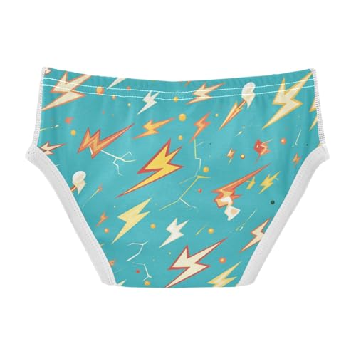 KLL Vintages Lightning Bolts Toddler Boys Comfort Briefs Breathable Undies2