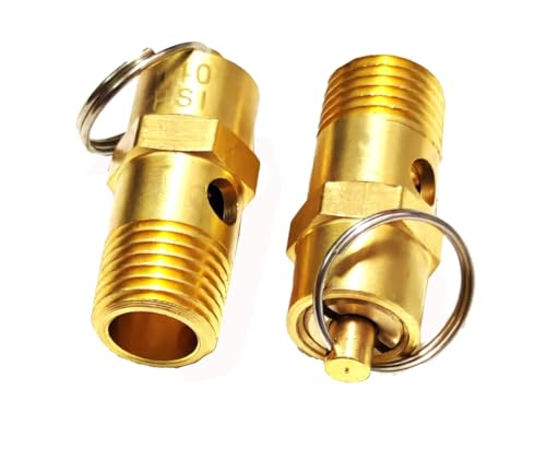 1/4" NPT, 140 PSI, Air Compressure 140 PSI, Pressure Relief Pressure Valve (2 PCS)