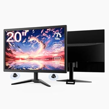 Monitor Gamer LED 20 Polegadas pc, 1440x900 HD, 75Hz, Alto-falantes Integrados, HDMI/VGA/3.5mm, Tempo de Resposta 5ms