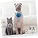 BUGUUYO 20pcs Flower Pet Collar Accessories Delicate Chiffon Decor for Dogs and Cats Elastic Band for Easy Attachment for Parties Weddings and Daily Wear