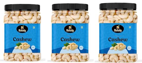 Image of Nutoly Cashew Nuts (Kaju) Pack of 3 (250g x 3=750g) - Rich in Healthy Fats & Protein - Great for Snacking, Curries & Desserts