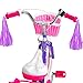 WEIZE Girls Bike for 3-5 Years Old Kids, 14 Inch Kids Bike with Training Wheels, Streamers, Basket and Doll Seat, Children Bicycles with Coaster Brake, Multiple Colors